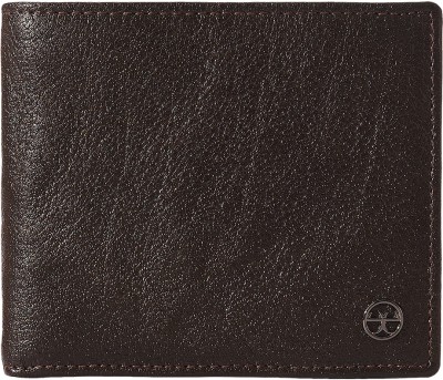 eske Men Formal Brown Genuine Leather Wallet(12 Card Slots)