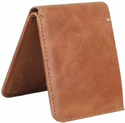CAMALFOREST Men Casual Tan Genuine Leather Wallet(8 Card Slots)