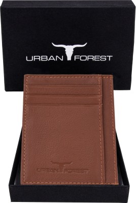 URBAN FOREST Men Casual, Formal, Trendy, Travel Brown Genuine Leather Card Holder(6 Card Slots)