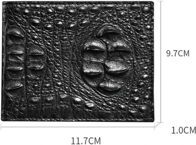Bounty Craze Men & Women Trendy, Casual Black Genuine Leather Wallet(5 Card Slots)
