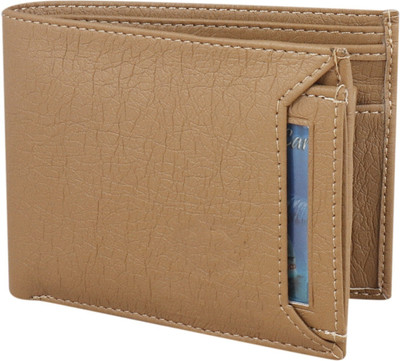 ROCKZONE Men Travel, Formal Beige Artificial Leather Wallet(7 Card Slots)