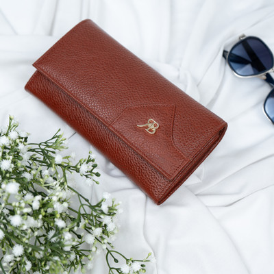 Rich Born Women Trendy Tan Genuine Leather Wallet