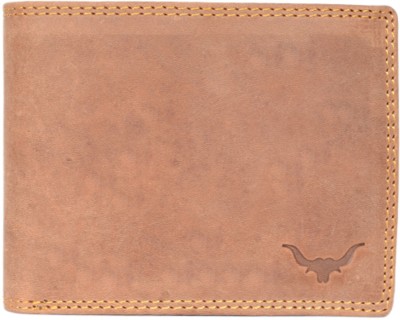 cadrohides Men Casual Tan Genuine Leather Wallet(8 Card Slots)