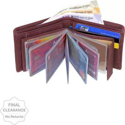 METRONAUT Men Casual Brown Artificial Leather Wallet(9 Card Slots)