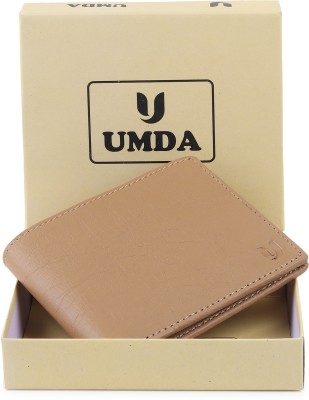 Umda Men Casual Beige Artificial Leather Wallet(6 Card Slots)