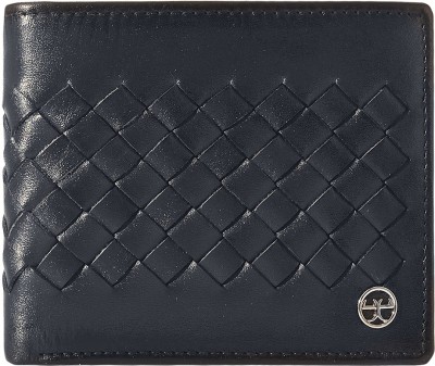 eske Men Casual Blue Genuine Leather Wallet(7 Card Slots)