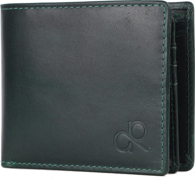 DA RARE Men Casual Green Genuine Leather Wallet(6 Card Slots)