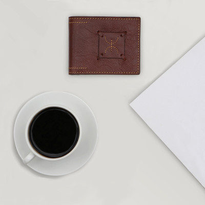 HIDESIGN Men Casual Tan Genuine Leather Wallet(8 Card Slots)