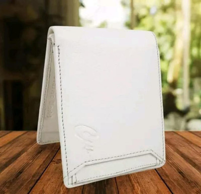 Classic World Men White Artificial Leather Wallet(10 Card Slots)