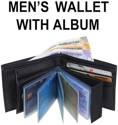 METRONAUT Men Casual Black Artificial Leather Wallet(9 Card Slots)
