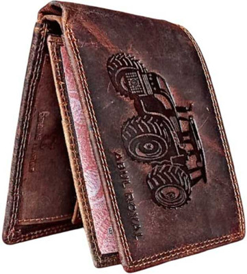 abul royal Men Ethnic, Evening/Party, Formal Brown Genuine Leather Wallet(10 Card Slots)