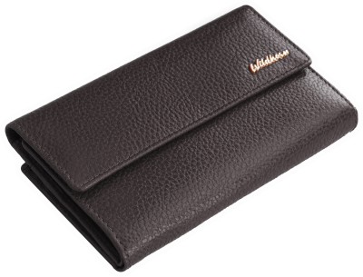 WILDHORN Women Casual Brown Genuine Leather Wallet(18 Card Slots)