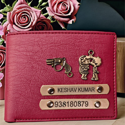 MONISTRY Men & Women Casual, Evening/Party Red Artificial Leather Wallet(5 Card Slots)