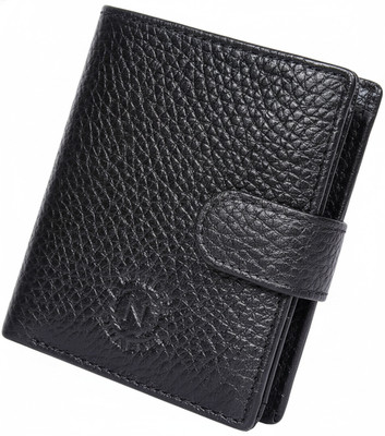 N WALLETS Men & Women Casual Black Genuine Leather Wallet(17 Card Slots)