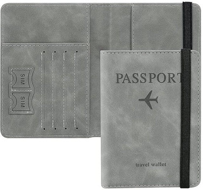 Lozenge Men Grey Artificial Leather Card Holder(5 Card Slots)