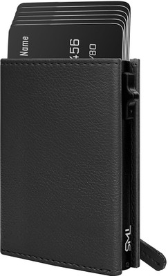 thewalletstore Men & Women Travel Black Artificial Leather Wallet(9 Card Slots)