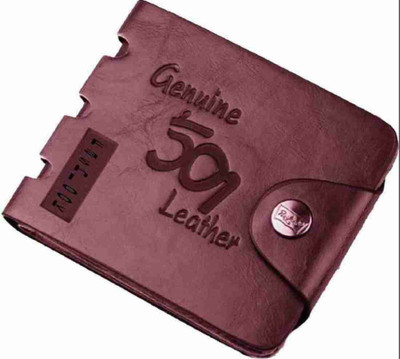 ESTILO FLEM Men Casual Brown Artificial Leather Wallet(8 Card Slots)