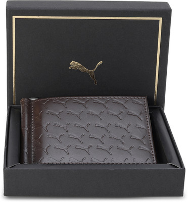 PUMA Men Brown Genuine Leather Wallet(4 Card Slots)