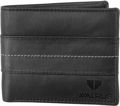 Walrus Men Casual Black Artificial Leather Wallet(8 Card Slots)