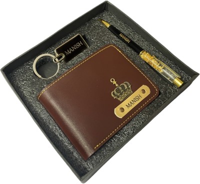 Giftorious Men Casual Brown Artificial Leather Wallet(3 Card Slots)