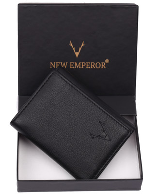 new emperor Men Casual, Formal Black Genuine Leather Wallet(8 Card Slots)