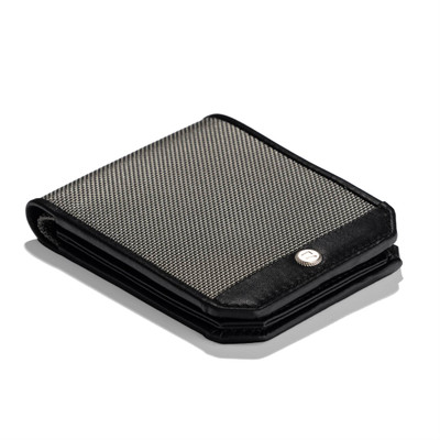 Scarters Men Formal Grey, Black Fabric Wallet(6 Card Slots)