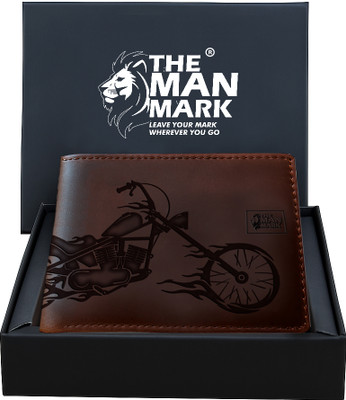 The Man Mark Men Casual, Formal Brown Genuine Leather Wallet(6 Card Slots)