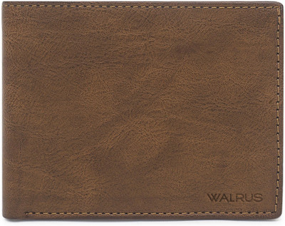 Walrus Men Casual Brown Artificial Leather Wallet(6 Card Slots)