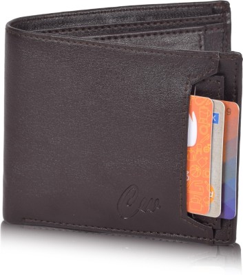 zaphod Men Casual Brown Genuine Leather Wallet(10 Card Slots)