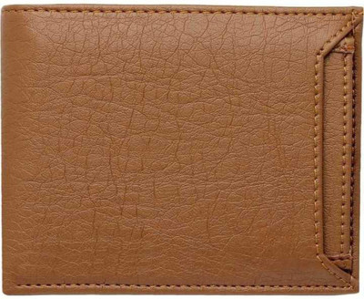 zaphod Men Casual Tan Artificial Leather Wallet(10 Card Slots)