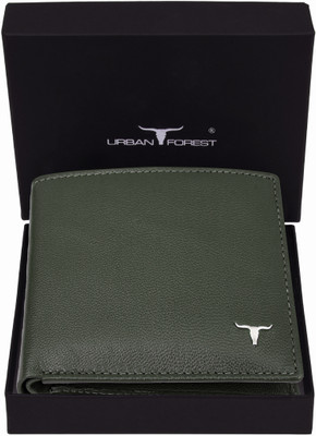 URBAN FOREST Men Casual, Formal Green Genuine Leather Wallet(8 Card Slots)