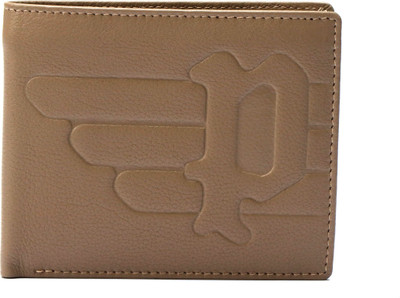 Police Men Casual Yellow Genuine Leather Wallet(8 Card Slots)