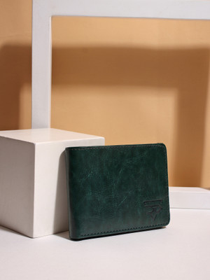 JND Men Casual Green Artificial Leather Wallet(12 Card Slots)