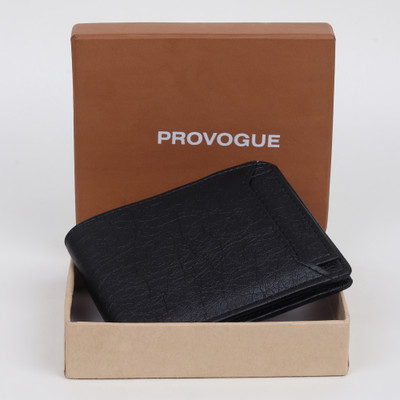PROVOGUE Men Casual, Formal Black Artificial Leather Wallet(5 Card Slots)