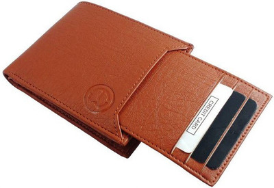 TnW Men Tan Artificial Leather Wallet(7 Card Slots)