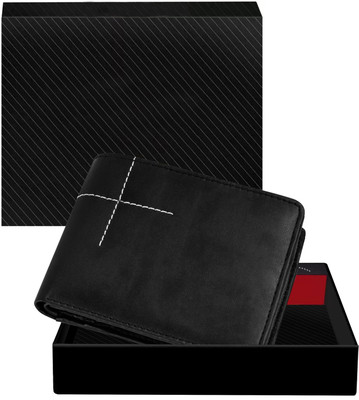 SOPARK Men Casual, Evening/Party, Formal Black Artificial Leather Wallet(3 Card Slots)