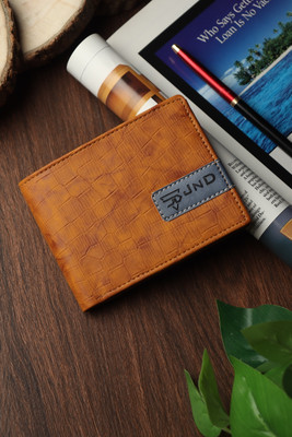 JND Men Casual Tan Artificial Leather Wallet(6 Card Slots)