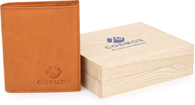COSMOS PREMIUM Men Casual Brown Genuine Leather Wallet(7 Card Slots)