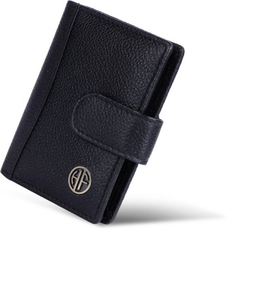 Hammonds Flycatcher Men & Women Casual, Formal, Travel, Trendy Black Genuine Leather Card Holder(18 Card Slots)