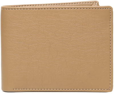 Delcy Men Travel Beige Artificial Leather Wallet(3 Card Slots)