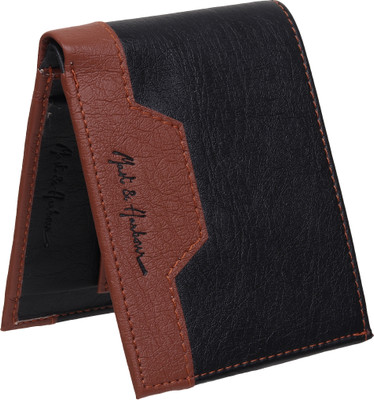 Mast & Harbour Men Casual Black Artificial Leather Wallet(7 Card Slots)