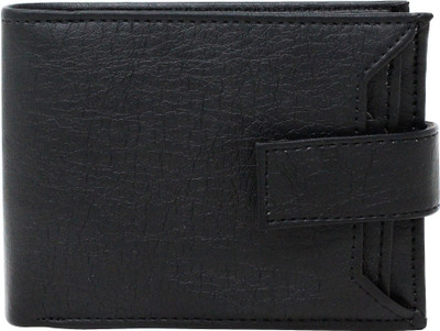 Karma Focus Men Black Genuine Leather Wallet(7 Card Slots)