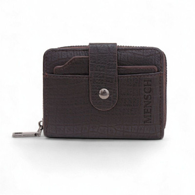 MENSCH Women Casual, Formal, Trendy, Trendy Brown Artificial Leather Card Holder(12 Card Slots)