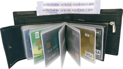 VIAZ VENTURES Men Casual Black Artificial Leather Wallet(10 Card Slots)