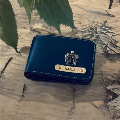 Navya Royal Art Men Casual, Formal, Evening/Party, Formal, Trendy Blue Artificial Leather, Genuine Leather Wallet(5 Card Slots)