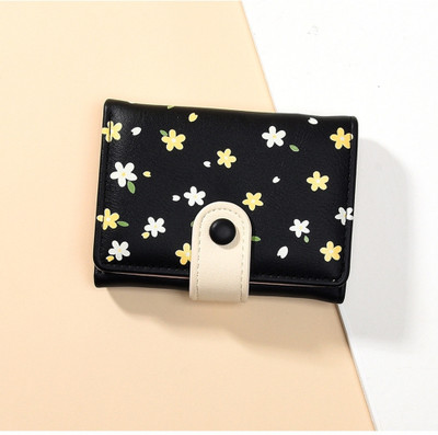 SYGA Women Casual Black Artificial Leather Wallet(3 Card Slots)