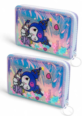 Tera13 Women Casual Purple Genuine Leather Wallet(3 Card Slots, Pack of 2)