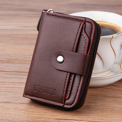 TPJ Mart Men & Women Casual Brown Genuine Leather Card Holder(12 Card Slots)