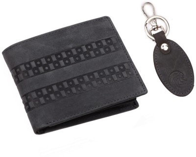 MEHZIN Men Formal Grey Genuine Leather Wallet(8 Card Slots)