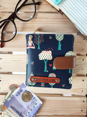 FUNK FOR HIRE Women Casual Blue Artificial Leather Wallet(10 Card Slots)